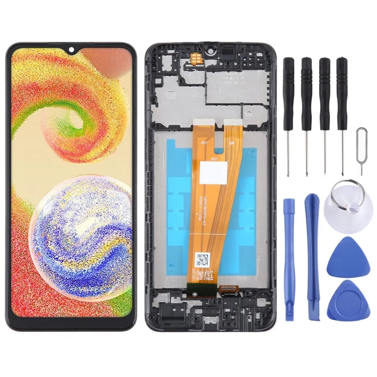 Origineel LCD-scherm voor Samsung Galaxy A04 SM-A045F Digitizer Volledige montage met frame
