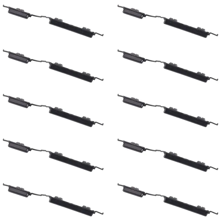 Voor Samsung Galaxy M01 Core SM-M013 10 stuks aan/uit-knop + volumeknop (zwart)
