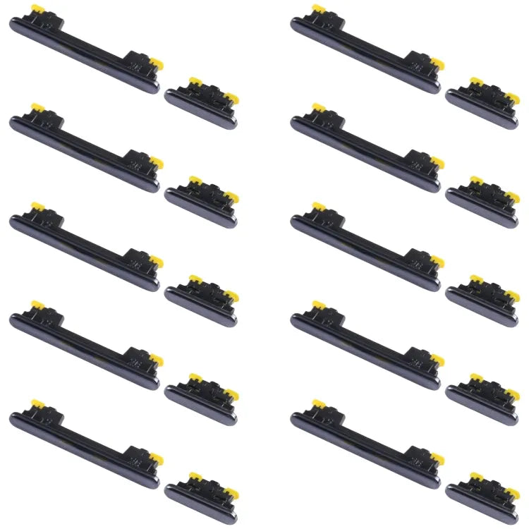 Voor Samsung Galaxy A53 5G SM-A536 10 stuks aan/uit-knop + volumeknop (zwart)
