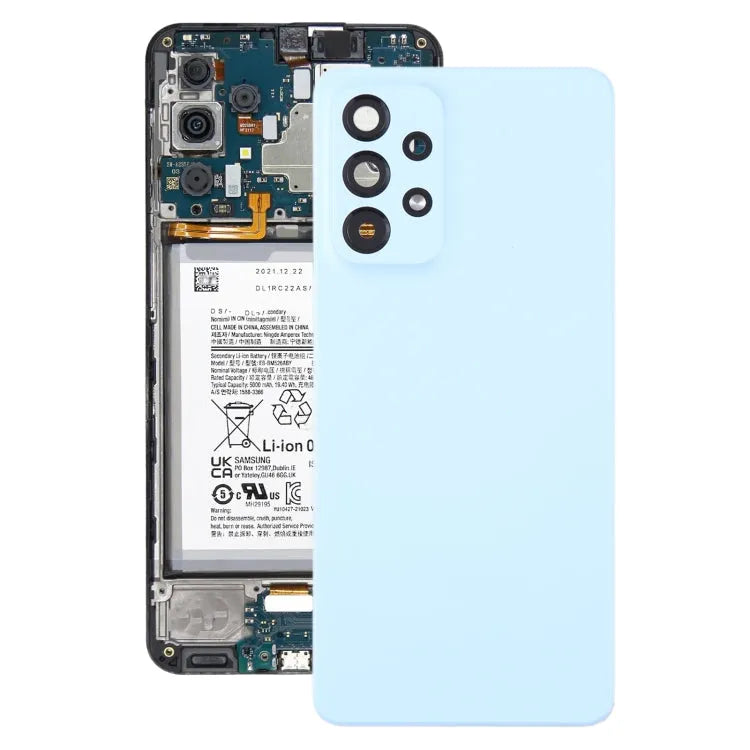 Originele batterij-achterklep met cameralensframe voor Samsung Galaxy A53 5G SM-A536B (blauw)