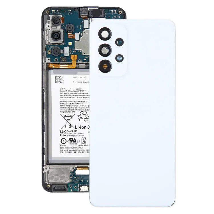 Originele batterij-achterklep met cameralensframe voor Samsung Galaxy A53 5G SM-A536B (wit)