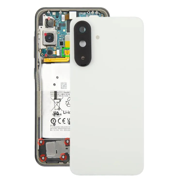 Originele batterijachterklep met cameralensframe voor Samsung Galaxy A36 SM-A366B (wit).
