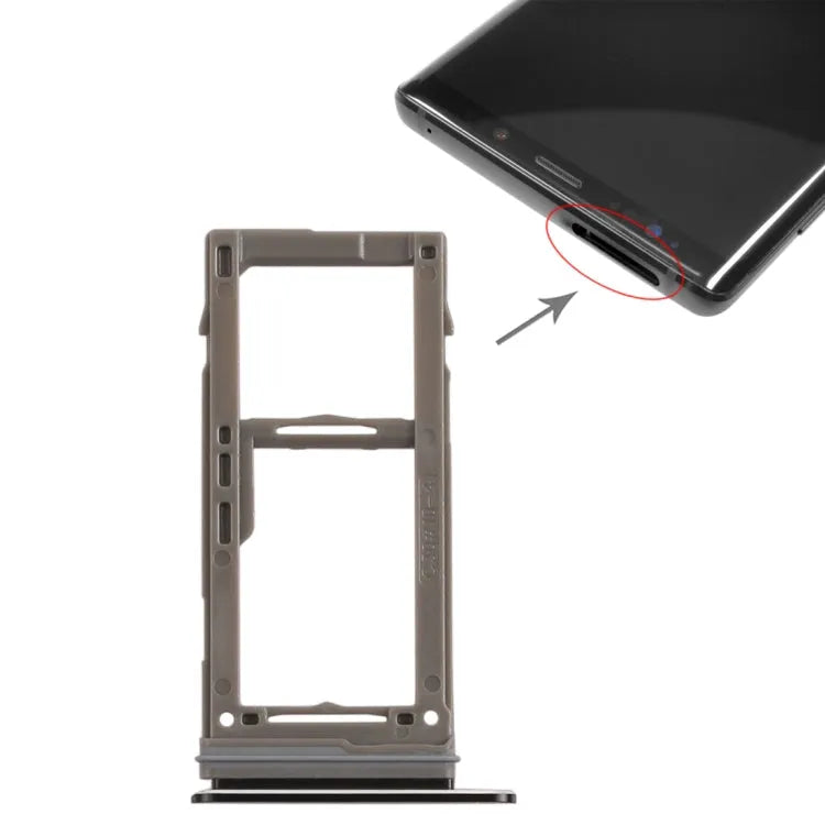 Voor Galaxy Note9 SIM-kaartlade + Micro SD-kaartlade (zwart)