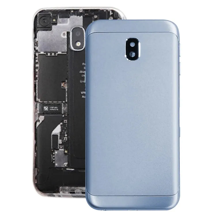 Voor Galaxy J3 (2017), J3 Pro (2017), J330F/DS, J330G/DS achterkant (blauw)