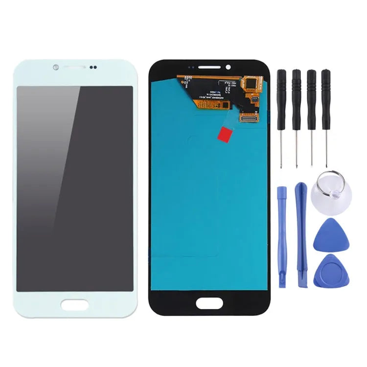 LCD-scherm (OLED-materiaal) voor Galaxy A8 (2016), A810F/DS, A810YZ met Digitizer Full Assembly (wit)