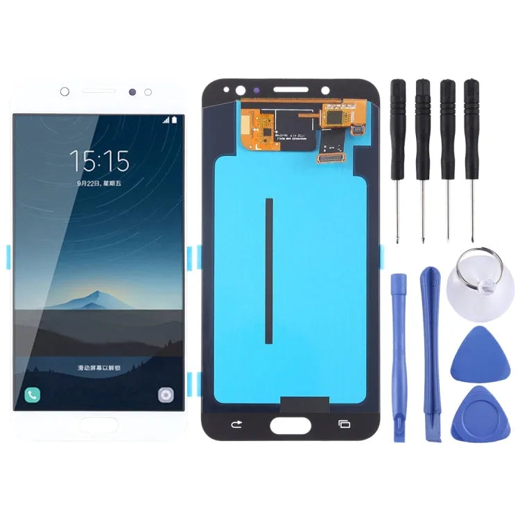 OLED-lcd-scherm voor Galaxy C8, C710F/DS, C7100 met Digitizer Full Assembly (wit)