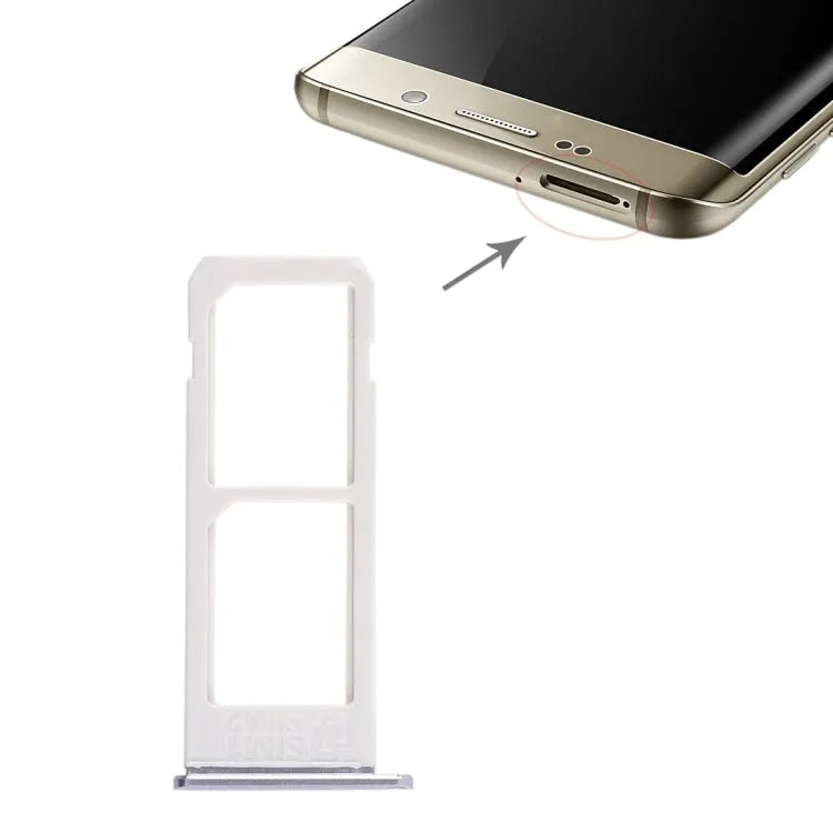 Voor Galaxy S6 Edge plus / S6 Edge+ 2 simkaartlade (grijs)