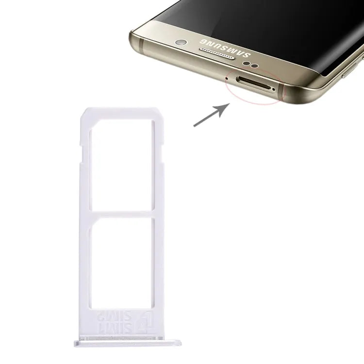 Voor Galaxy S6 Edge plus / S6 Edge+ 2 simkaartlade (zilver)