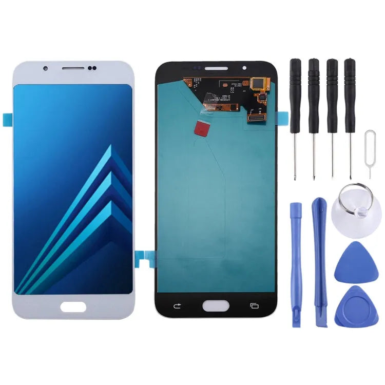 Oled LCD-scherm voor Galaxy A8 met Digitizer Full Assembly (wit)