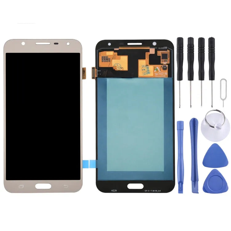 Origineel LCD-scherm + aanraakpaneel voor Galaxy J7 Neo, J701F / DS, J701M (goud)