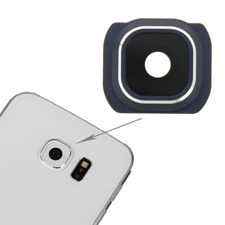 Achtercamera-lensglas voor Samsung Galaxy S6 (zwart)
