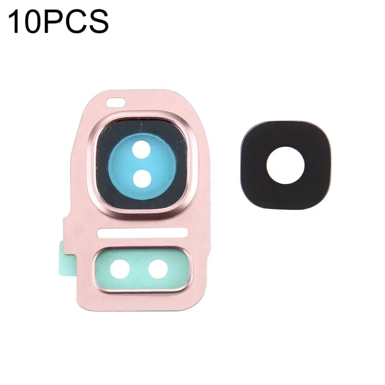 Voor Galaxy S7 Edge / G935 10 stuks camera lens covers (rosé goud)