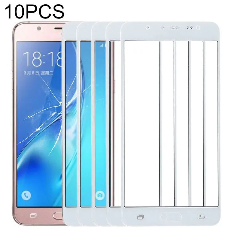 Voor Samsung Galaxy J5 (2016) / J510FN / J510F / J510G / J510Y / J510M 10 stks Front Screen Outer Glas Lens (Wit)