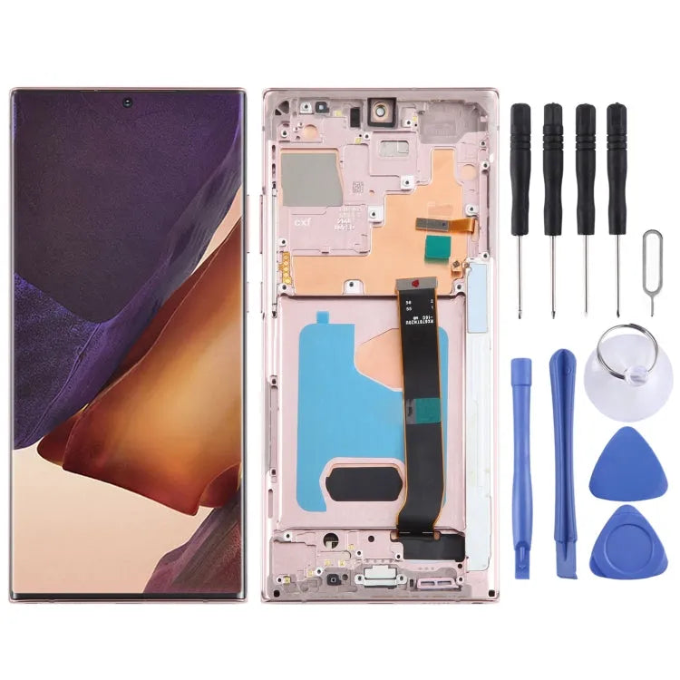 Voor Samsung Galaxy Note20 Ultra 4G Origineel Super AMOLED LCD-scherm Digitizer volledige montage met frame (goud)