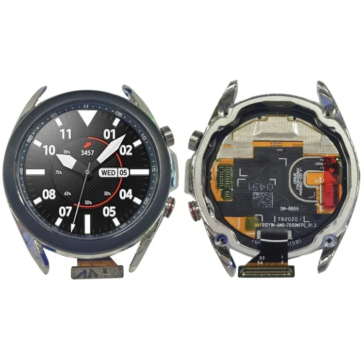 LCD-scherm en volledige montage met frame voor Samsung Galaxy Watch3 SM-R850/R855 (zilver)