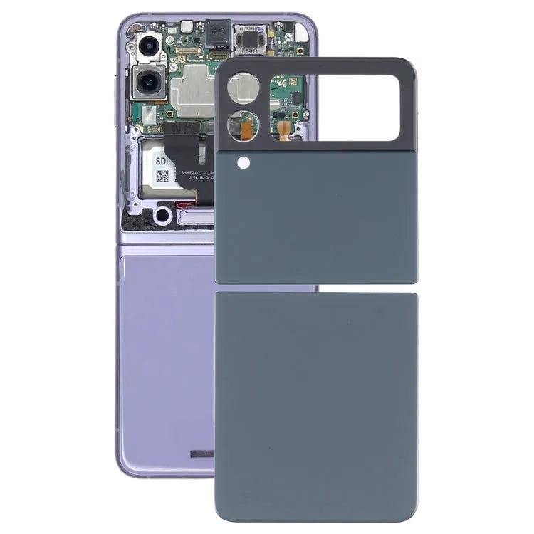 Voor Samsung Galaxy Z Flip3 5G SM-F711B glazen batterij achterkant (groen)