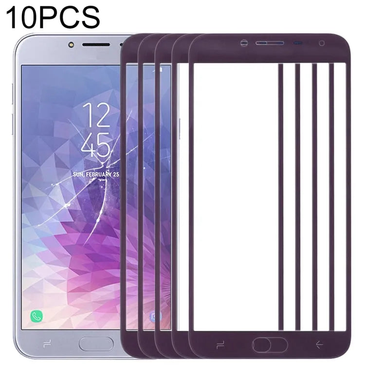 Voor Samsung Galaxy J4 (2018) 10 stuks voorscherm buitenste glazen lens (paars)