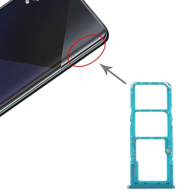 Voor Samsung Galaxy A50s SM-A507 SIM-kaartlade + SIM-kaartlade + Micro SD-kaartlade (groen)