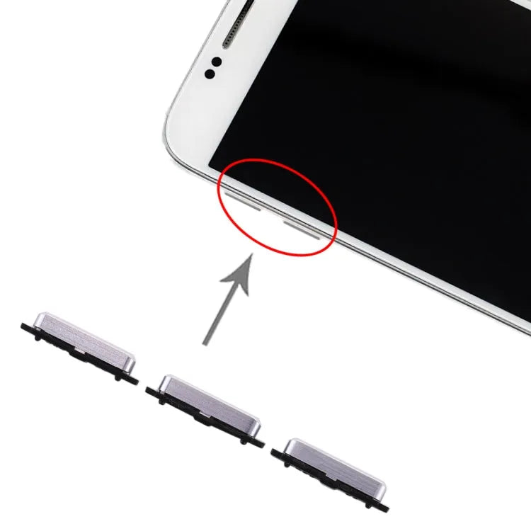 Voor Galaxy S6 10 Set zijtoetsen (zwart)