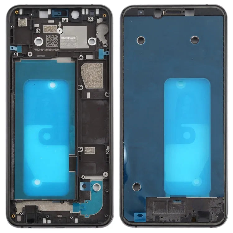 Voor Galaxy A6s middelste frame bezelplaat (zwart)