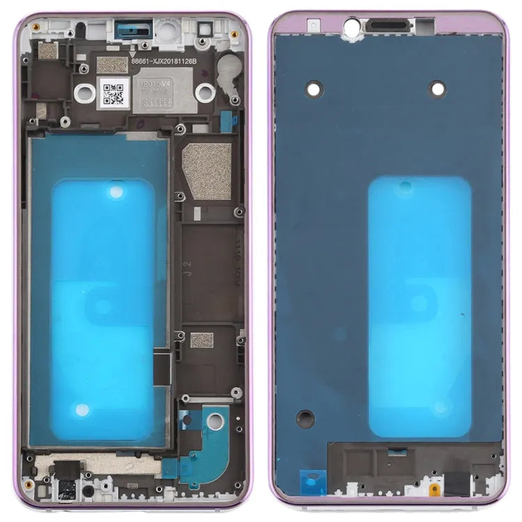Voor Galaxy A6s middelste frame bezelplaat (paars)
