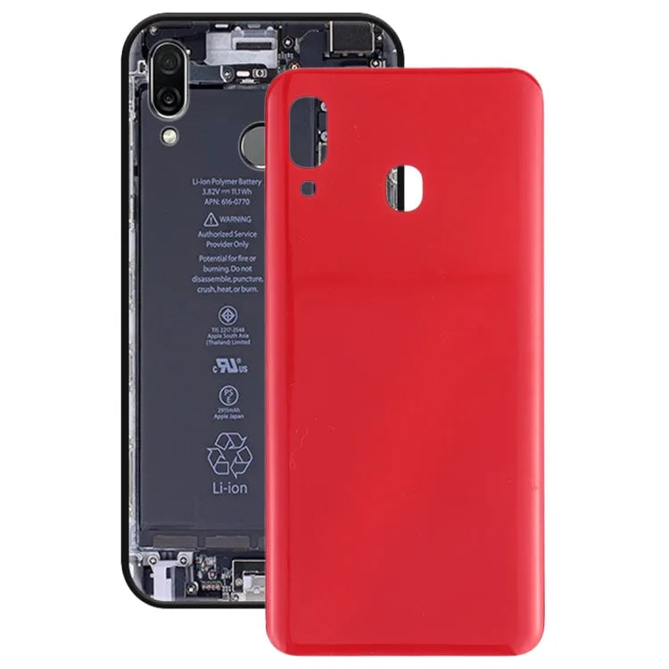 Voor Galaxy A30 SM-A305F/DS, A305FN/DS, A305G/DS, A305GN/DS batterij achterkant (rood)
