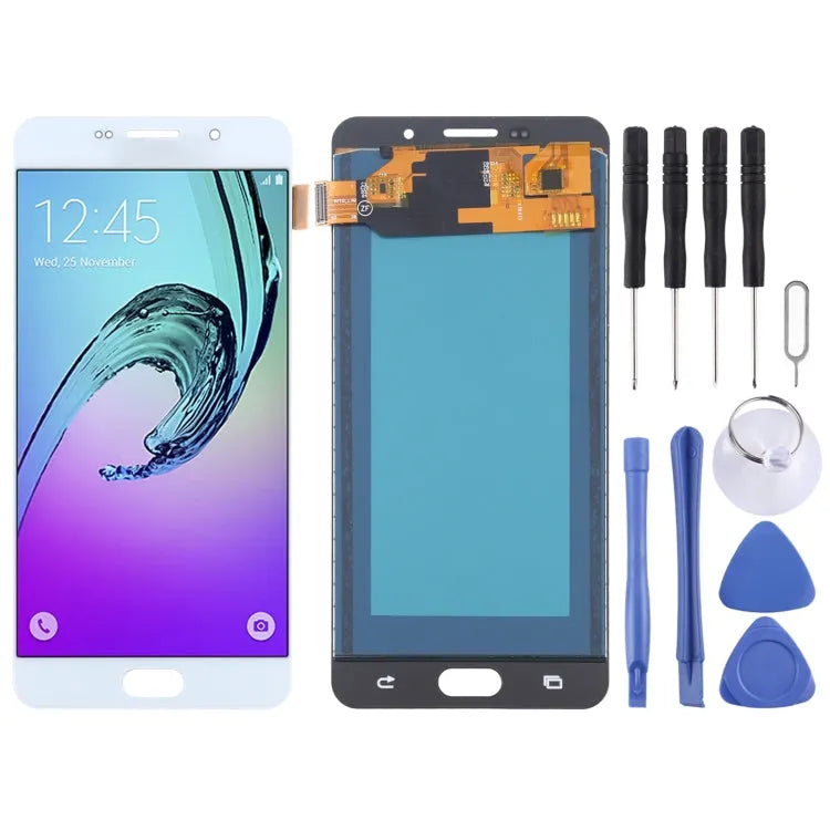 LCD-scherm en Digitizer Volledige montage (TFT-materiaal) voor Galaxy A7 (2016), A710F, A710F/DS, A710FD, A710M, A710M/DS, A710Y/DS, A7100 (wit)