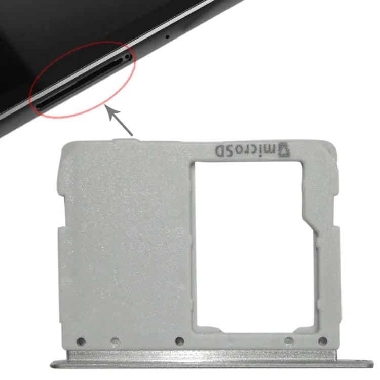 Voor Galaxy Tab S3 9.7 / T820 (WiFi-versie) Micro SD-kaartlade (zilver)