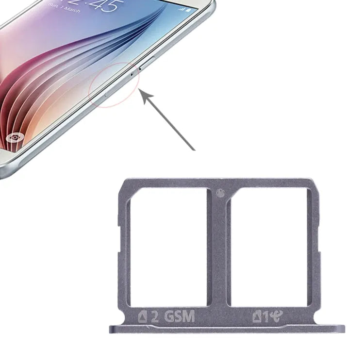 Voor Galaxy S6 2 simkaartlade (grijs)