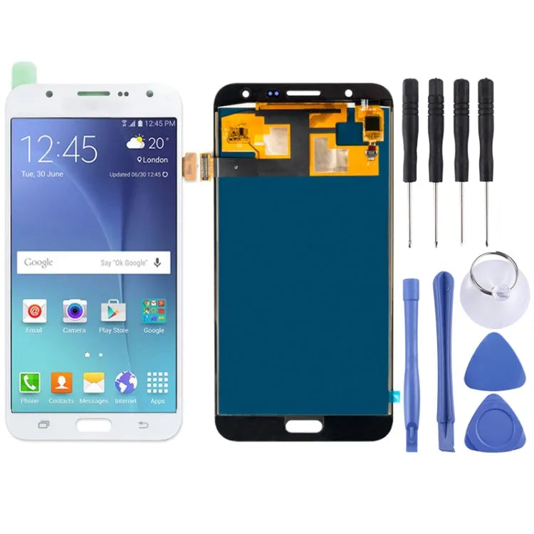 Lcd-scherm (TFT) + aanraakpaneel voor Galaxy J7 / J700, J700F, J700F / DS, J700H / DS, J700M, J700M / DS, J700T, J700P (wit)