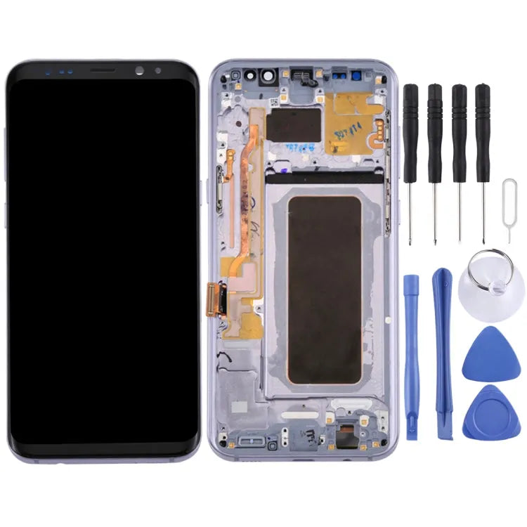 Origineel LCD-scherm + Origineel aanraakpaneel met frame voor Galaxy S8 + / G955 / G955F / G955FD / G955U / G955A / G955P / G955T / G955V / G955R4 / G955W / G9550 (grijs)