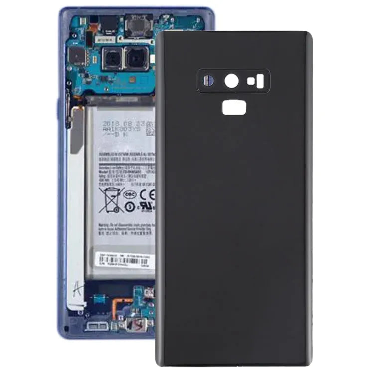 Batterijachterklep met cameralensframe voor Galaxy Note9 (zwart)