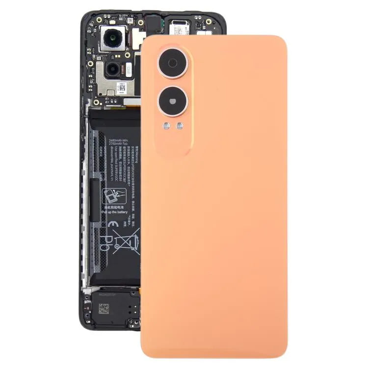 Kunststof batterijachterklep met cameralensframe voor OnePlus Nord CE4 Lite (oranje)