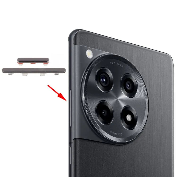 Voor OnePlus 12R Aan/uit-knop en volumeknop (titaniumkleur)