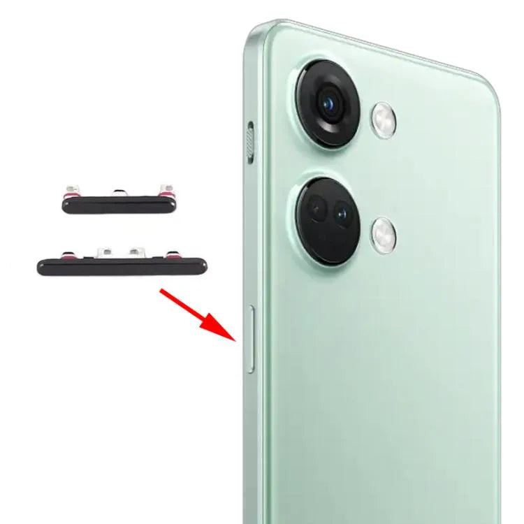 Voor OnePlus Ace 2V PHK110 Aan/uit-knop en volumeknop (zwart)