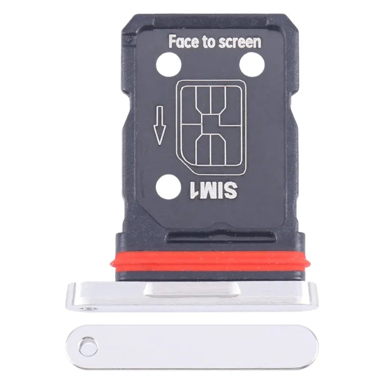 Voor OnePlus 12 PJD110 CPH2573 CPH2581 SIM-kaartlade + SIM-kaartlade (zilver)