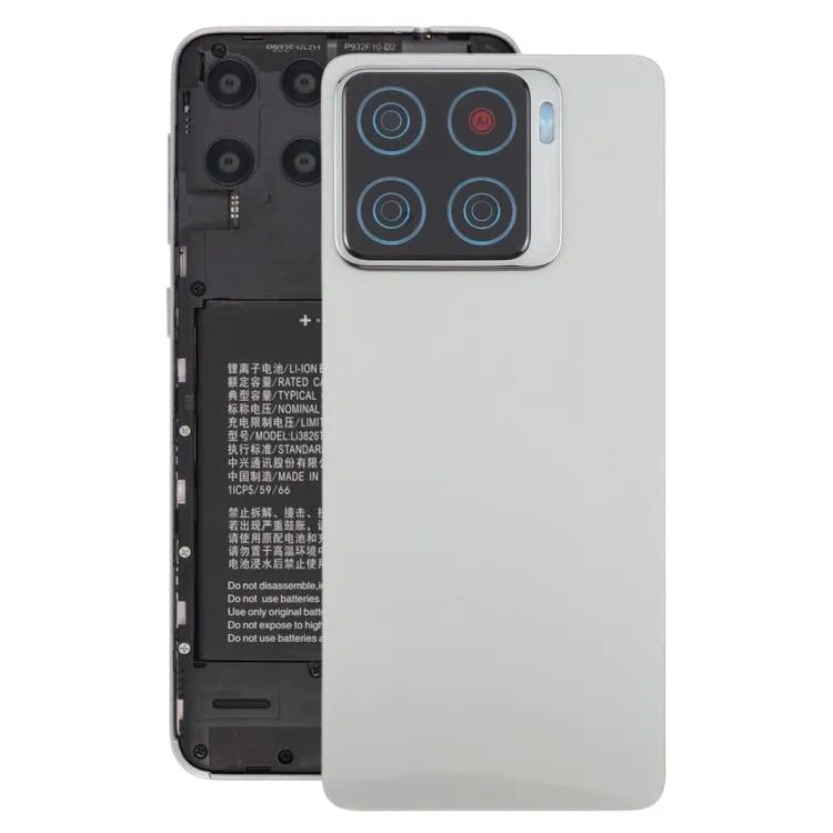Kunststof batterijachterklep met cameralensframe voor ZTE Blade A56 Z2473 (zilver)