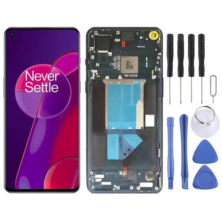 Voor OnePlus 9RT 5G MT2110 AMOLED Originele LCD-scherm Digitizer volledige montage met frame