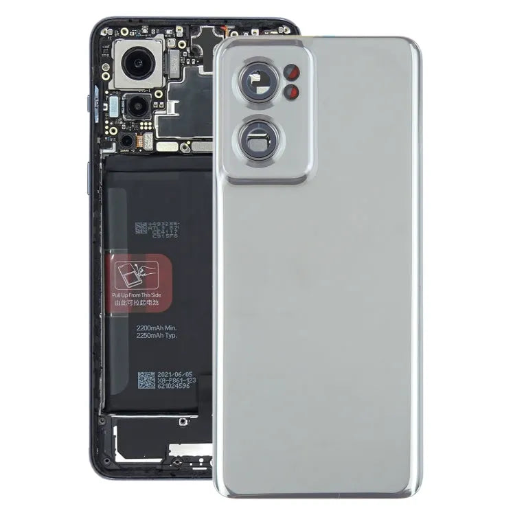 Voor OnePlus Nord CE 2 5G IV2201 Batterij Achterkant (Zilver)
