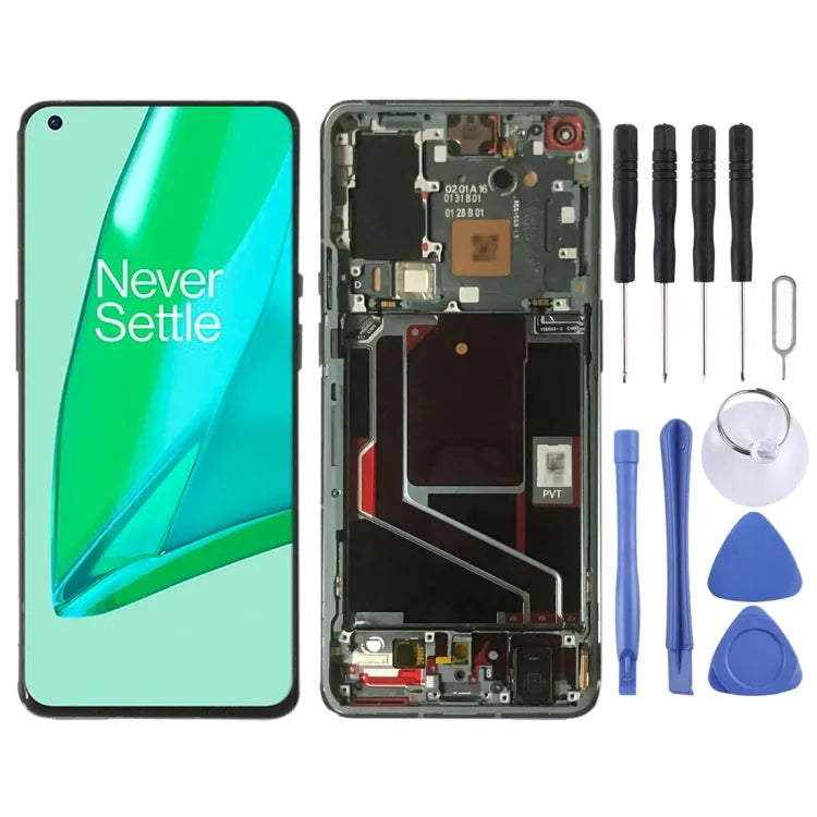 Voor OnePlus 9 Pro LE2121 LE2125 LE2123 LE2120 Digitizer Volledige Montage Met Frame Originele Lcd-scherm (Groen)