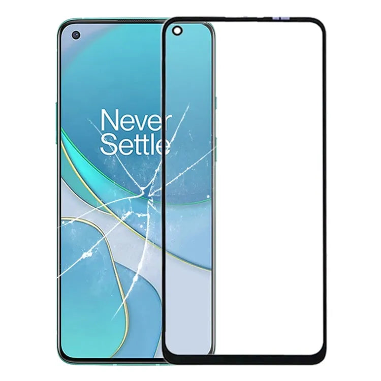 Voor OnePlus 8T Front Screen buitenste glazen lens met OCA optisch heldere lijm:
