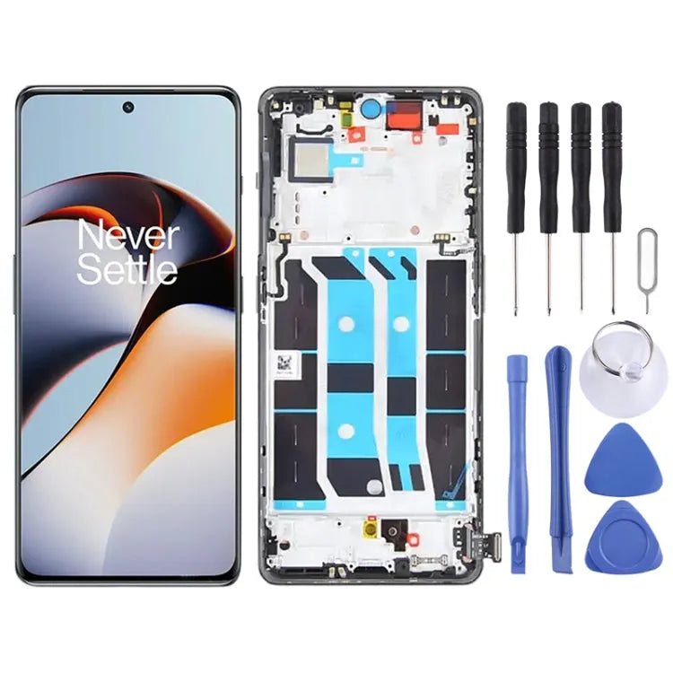 OnePlus 11R Originele AMOLED LCD-scherm Digitizer met Frame Zwart