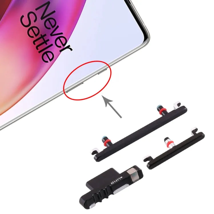 Ensemble boutons d'alimentation et volume pour OnePlus 8 (zwart)