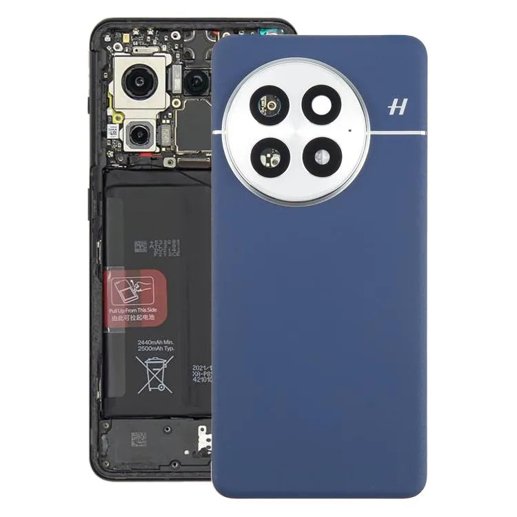 Glazen batterij-achtercover met cameralensframe voor OnePlus 13 (blauw)