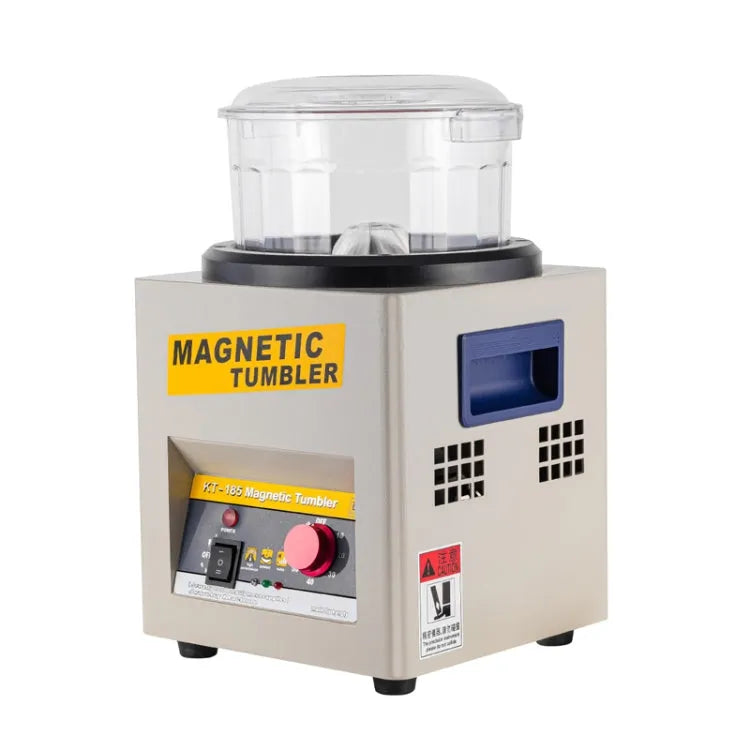 KT-185 Magnetische polijsttrommel Roestvrijstalen ontbraam- en polijstmachine, EU-stekker (rood)