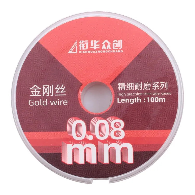0,08 mm x 100 m rechte LCD-schermscheiding diamantdraad