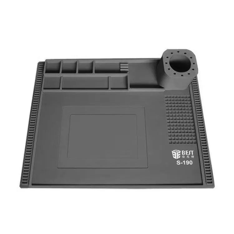 BEST S-190 Hittebestendige siliconen pad Werkbankpad (grijs)