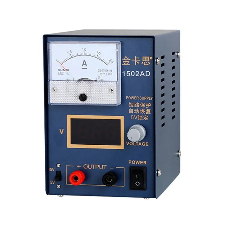 Kaisi KS-1502AD 15 V 2A DC Voeding Spanningsregelaar Stabilisator Ampèremeter Verstelbare Voeding Reparatie Tools, EU Plug