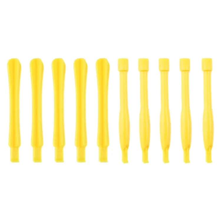 10 stuks mobiele telefoon reparatie tool Spudgers (5 stuks rond + 5 stuks vierkant) (geel)