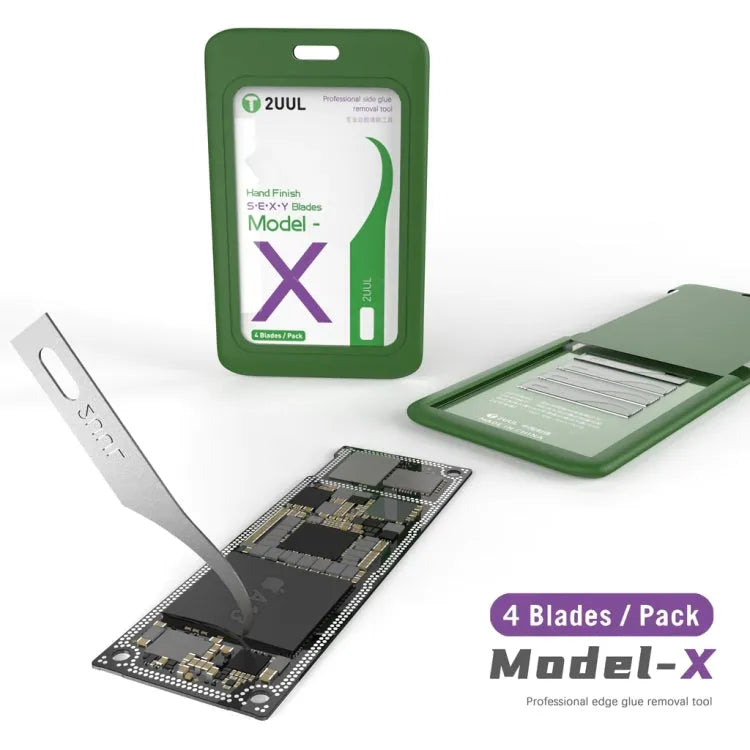 2UUL mesjes met handafwerking voor het onthechten / verwijderen van telefoonscherm IC, model: X